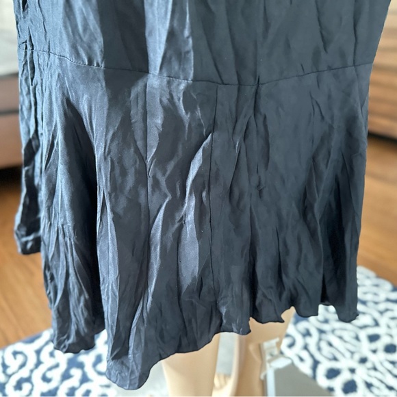 Vintage Esprit Black Pre-wrinkled Slip Silk Dress Chic Unique. No iron required. - Picture 6 of 13